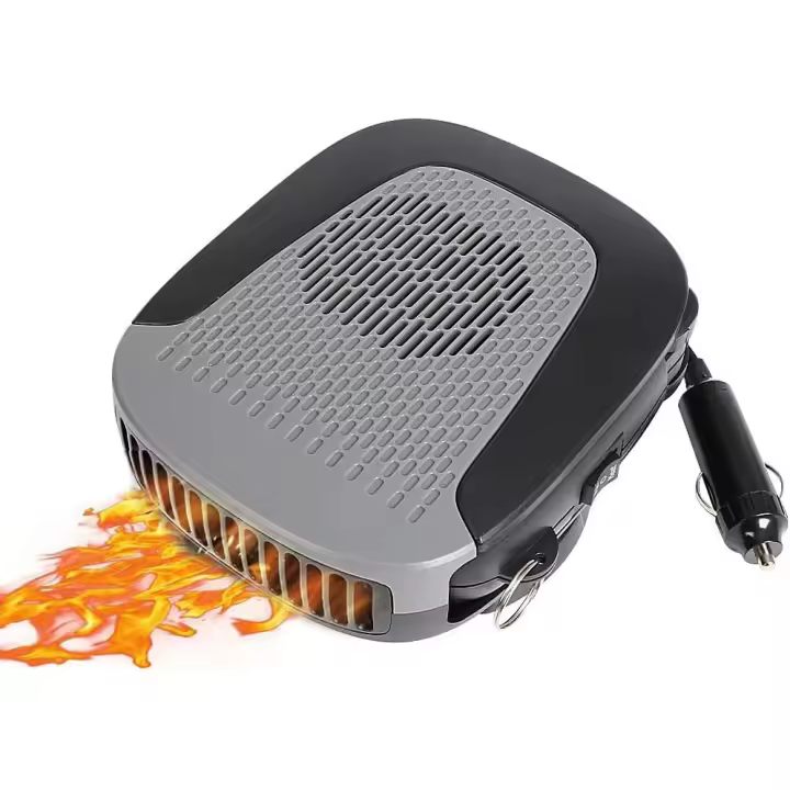 LOVFASH Calentador portátil para automóvil 2 en 1 Descongelador de parabrisas de calentamiento rápido Desempañador 12V 150W Enchufe para encendedor de cigarrillos - 1