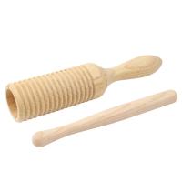1pc Tubo Sonoro De Madera Rana Sonajero Pequeño Anillo De Un Hilo Cilindro De Percusión Instrumento Musical - details 4