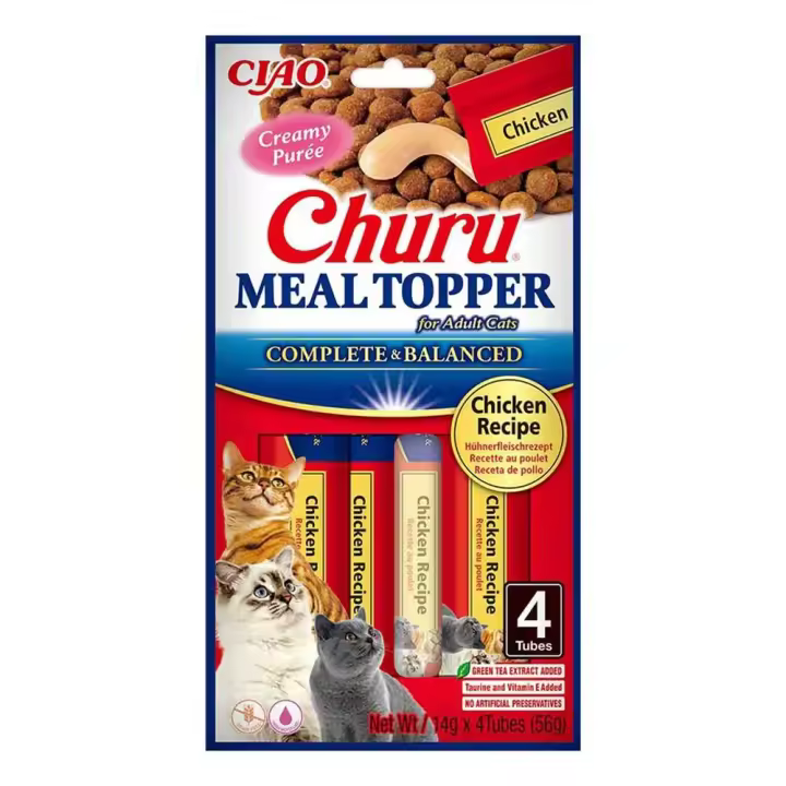 Pack De 6 Churu Cat Meal Topper Pollo Complemento Alimentario Completo Y Equilibrado Para Gatos - 1