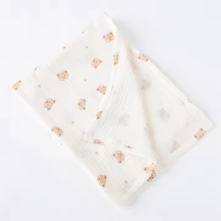 Manta De Algodón Muselina Para Bebé 80X65cm Suave Y Transpirable Ideal Para Embrullos Dormir Y Paseos En Carrito Accesorios Infantiles Para Recién Nacidos - 1