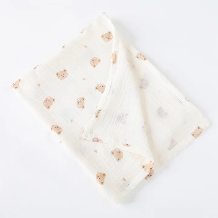 Manta De Algodón Muselina Para Bebé 80X65cm Suave Y Transpirable Ideal Para Embrullos Dormir Y Paseos En Carrito Accesorios Infantiles Para Recién Nacidos - 1