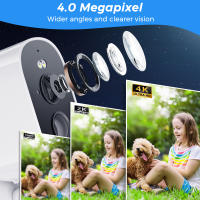 Cámara De Seguridad Exterior Inalámbrica 4MP WIFI Con Panel Solar Batería De 4800mAh Detecta Humanos Tiempo De Soporte Cámara IP De Vigilancia - details 4