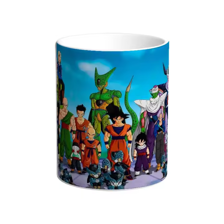 Taza Bola de dragon. Goku. Vegeta. Son Gohanda. Krilin. Maestro Roshi - 1