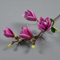 Bouquet De Magnolias Artificiales En Seda Para Bodas Decoración De Mesa Y Hogar Flores Silken Para Fotografía Y Jardín - details 4