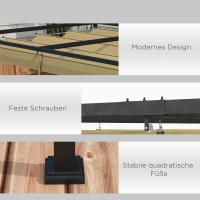 Cenador Independiente 4x3m para Terraza y Jardín | Techo Ajustable en 3 NIVeles con Madera de Arce | Protección Solar UV50 + | Color Café Clásico | Diseño Estable y Autónomo - details 2