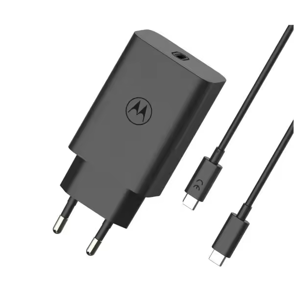 Cargador original Motorola 68W modelo 682N tipo Bulk (sin blíster) USB-PD Cargador de Pared/Adaptador de Corriente con Cable USB-C USB-C 1M 6.5A a USB-C USB-C. - 1