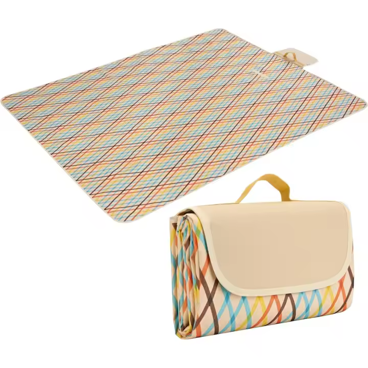 Manta de picnic impermeable - Manta de Playa Extra Grande de 200 × 195 cm with ASA de Transporte-Estera de Playa plegable y lavable sin Arena - 1