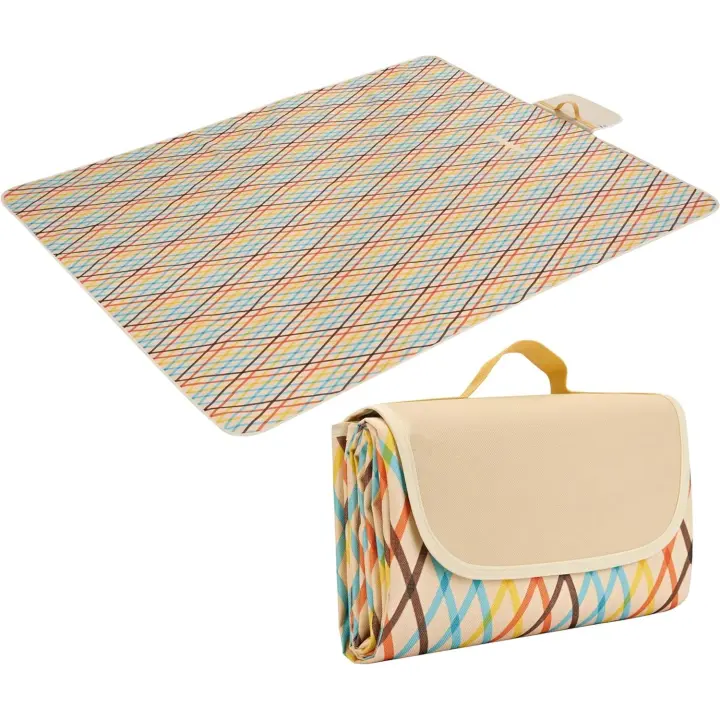 Manta de picnic impermeable - Manta de Playa Extra Grande de 200 × 195 cm with ASA de Transporte-Estera de Playa plegable y lavable sin Arena - 1