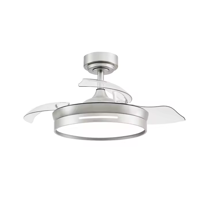 Ventilador de techo  Dc 48w Micenas Niquel 3asp.91d 6velocidades 4800lm 3000-4500-6000k - 1
