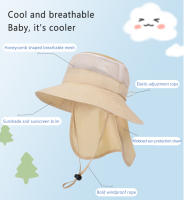 Sombrero De Pescar Para Niños Y Niñas Xinbaoguan 100% Poliéster Con Gran Alas Protección Solar Transpirable Para Verano - details 2
