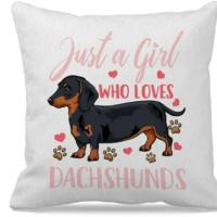 Funda De Cojín De Perro Dachshund Cartoon Para Decoración Del Salón Y Oficina Funda De Cojín De Sofa De Poliéster 100% - details 7