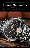 Reloj Mecánico Automático Para Hombre OLEVS 6678 Lujo Original Con Calendario Fase De La Luna Y Flywheel Skeleton Resistente Al Shock Agua Acero Inoxidable - details 16