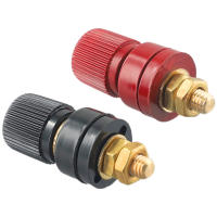 Kit De Terminales De Poder Remoto Negro Y Rojo Con Estudioso De Latón De 6mm Conector De Post De Junción Para Coche - details 6