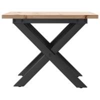 vidaXL Mesa de centro marcoxmadera maciza pino y hierro 40x40x35 cm Mesita de Salón o Comedor o Auxiliar Mesa de Café Meuble Salón - details 3