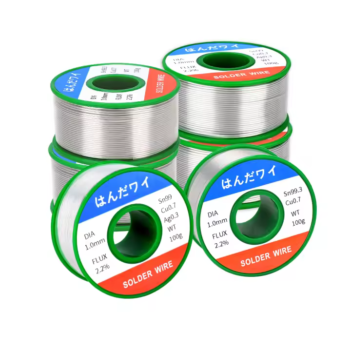 Hilo De Soldadura Libre De Plomo Sn99.3 Cu0.7 50G 100G Con Núcleo De Resina 0.5/0.6/0.8/1.0mm Para Soldadura Electrónica - 1