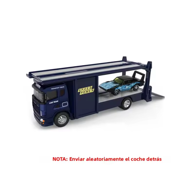 Camión De Contenedores a Escala 1:64 Modelo Miniatura De Juguetes Metálicos Con Remolque De Retroceso Para Regalos Para Niños - 1