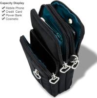 Bolsos Cruzados Tipo Billetera para Teléfono Móvil, Negro - details 1