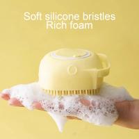 Cepillo De Baño Para Mascotas Multifuncional Con Masaje Material De Silicona Suave Y Seguro Para Perros Grandes Gatos Y Puppies Herramientas De Baño Para Animales De Compañía - details 7