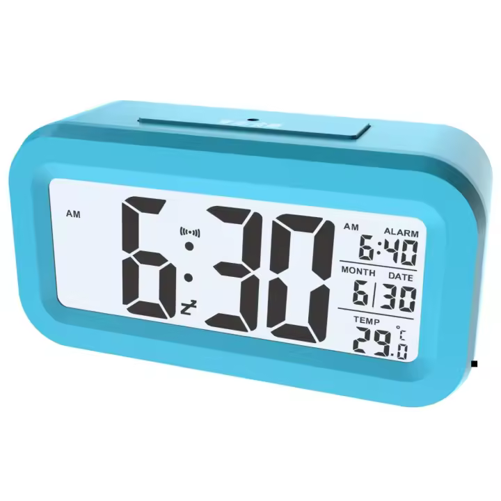 LCD Despertador Digital with Repetición de Datos de Temperature, Reloj de Mesa de Viajes para Sala de Oficinas Familiares - 1