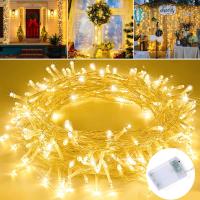Luz De Enredadera LED Para Fiesta De Boda Y Decoración De Navidad Con 10/20/40/80 LEDS Cadena De Luces Festoon Para Dormitorio Estilo Estrellado Piloto Inalámbrico 3V - details 1