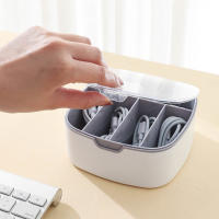 Caja De Almacenamiento Para Cable De Datos Caja De Plástico Para El Escritorio Protección Contra Polvo Organizador De Cables De Carga - details 3