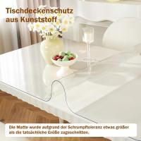 Mantel PVC Transparente 160x90 cm, Protector Mesa Transparente Mantel Antimanchas, Impermeable Hule Mesa Rectangular, Grosor 1.5 mm, Antiarañazos - details 0