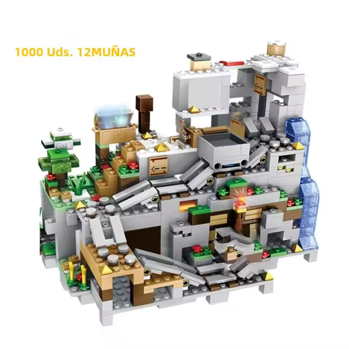 Juguetes De Construcción De Bloques 1000pcs Para Niños Modelo De Pueblo En La Granja Regalo De Navidad Bloques Pequeños Compatible Con Lego Material Plástico - 1