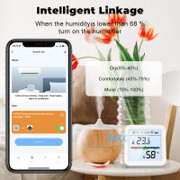 Sensor De Temperatura Y Humedad WIFI Interior Con Pantalla LCD Iluminada Soporte Alexa Google Tuya Smart Higrómetro Termómetro - details 8