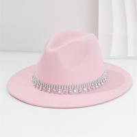 Sombrero De Vaquero Occidental Para Mujeres Con Borde Plano Y Lazo De Plata Brillante Con Cristales De Rhinestone Sombrero Fedora Ligero De Jazz - details 4