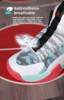 Zapatillas De Baloncesto Para Niños Explosivas Deportivas Verano Diseño Niche Cómodas Resistentes Al Desgaste Suela De Malla Transpirable - details 2