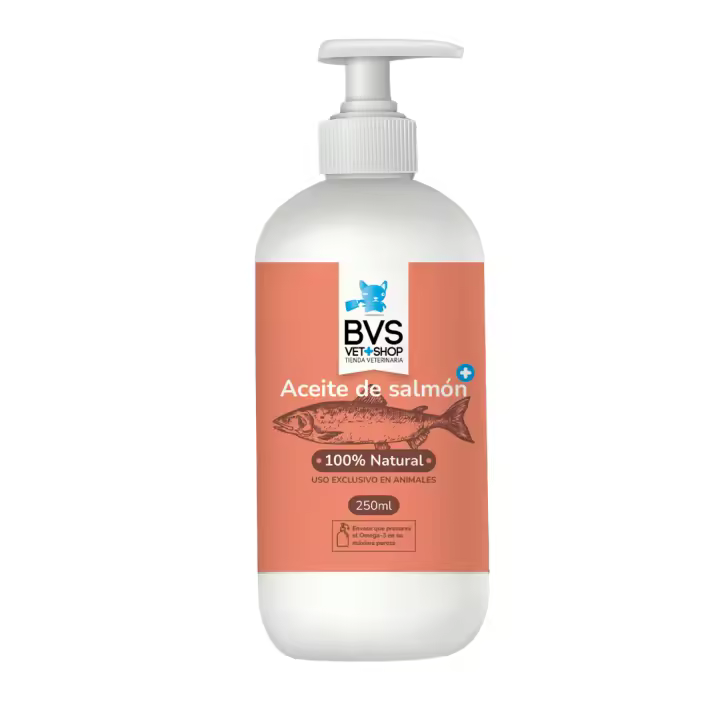 Aceite de Salmón | Permite una rápida recuperación de la actividad física intensa, en perros y gatos débiles, en gestación y lactancia | 250ml o 500 ml | BARAKALDO VET+SHOP - 1