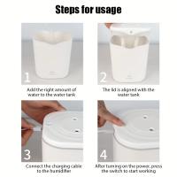 Humidificador de aire portátil de escritorio USB de 2 l con vapor frío, humidificador ultrasónico silencioso con 2 modos de niebla y 7 luces de colores, apagado automático para viajes, hogar y dormitorio - details 6