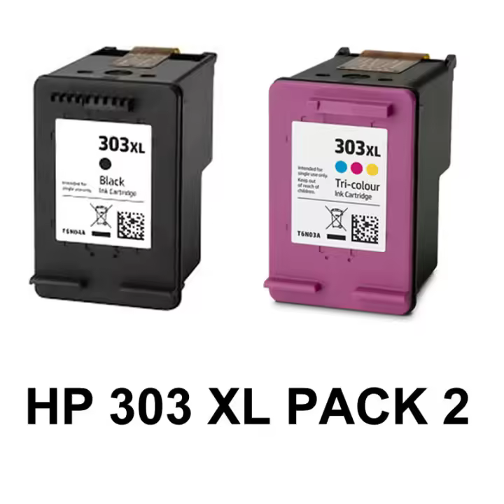 HP 303 XL Cartucho negro, color o Pack 2 compatible. HP303XL Cartuchos genéricos de alta capacidad y calidad, económicos. HP 303XL. - 1
