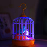 Juguete Electrónico De Cotorra Con Sonido Y Luz Controlado Por Voz Caja De Aves Regalo Para Niños Edad 3-12 Años Juguete Luminoso - details 1