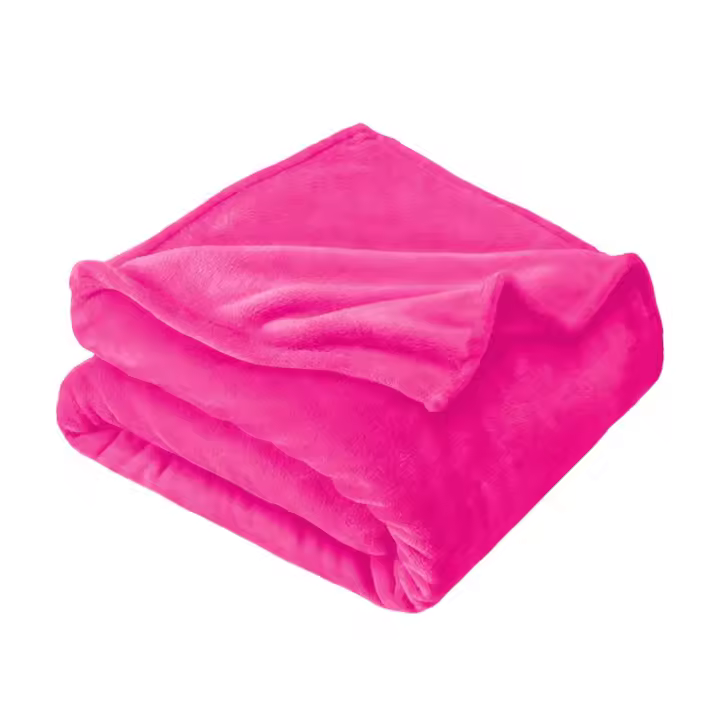 Manta De Fleece Gruesa De Color Puro Farai Manta Multifuncional Para Descanso Y Mascotas Cubierta De Seda Para Cama - 1