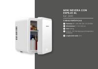 Mini Nevera Jocca Silenciosa, Compacta y Portátil con Espejo y Luz LED de 3 Intensidades - Capacidad de 4L - Función Frío y Calor - Conexión para Casa y Coche - Ideal para Cosmética, Medicamentos y Snacks - details 1