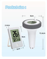 Termómetro Digital Para Piscina Con Sensor Flotante Inalámbrico Visibilidad 360° Termómetro Para Baños Calientes Piscinas Estanques Medidor De Temperatura Y Humedad - details 14