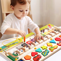 Juguete De Viaje De Madera Montessori Con Sorteo De Formas Y Conteo De Colores Y Números Para Niños De 3-6 Años Juego De Lógica Y Motricidad Finas - details 7