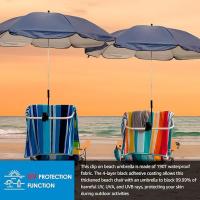 Sombrilla con pinza para silla de playa, Φ 60cm Sombrilla para silla de playa Reclinable, 60 cm, con pinza ajustable, parasol para silla 【colores surtidos】（Silla no incluida） - details 1