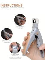 Tijeras De Uñas Para Mascotas Profesionales Con Luz LED Y Espejo Convexo Para Perros Y Gatos Suministros De Aseo Y Peluquería Para Animales - details 0