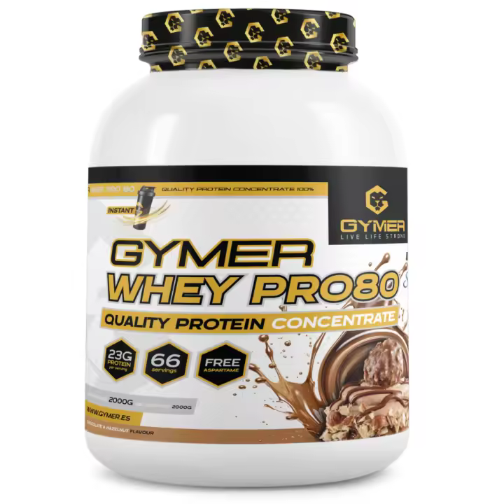 PROTEÍNA WHEY PRO80 GYMER 2 kg Chocolate Avellana - 1