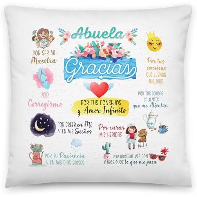 Kembilove Almohada para Abuela – Cojines para Abuelas – Regalos Originales para Abuelas – Cojín con Mensaje bonitos - 1