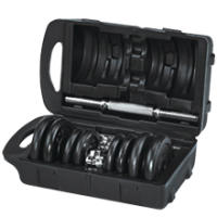 ManiBoom Maletin Pesas y Mancuernas Ajustables de HIERRO ANTIDESLIZANTES - Mancuernas 10kg 15kg 20kg 30kg 40kg 50kg con Barra Regulables y Cierre de SEGURIDAD - Kit de Ejercicio Gym en Casa - details 7