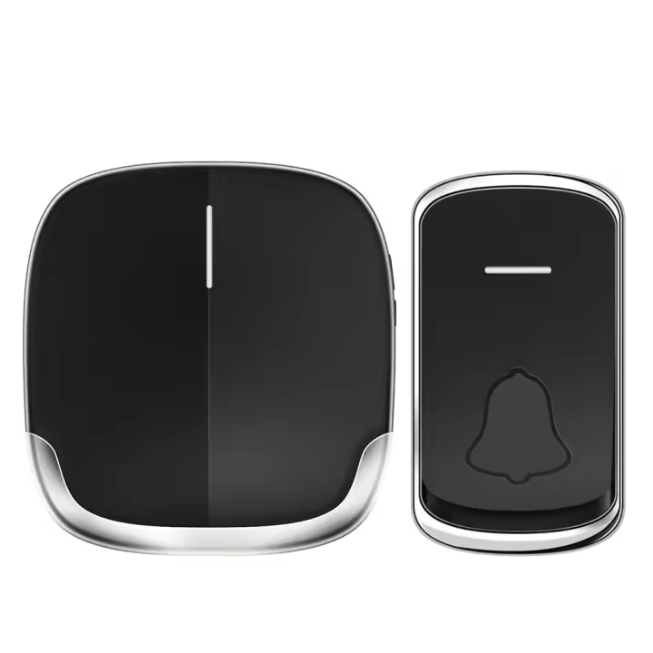 Timbre inalámbrico - Timbre inalámbrico para Exterior resistente a Agua hasta 300 m con indicador LED, 58 melodías, 4 volúmenes ajustables para Puertas de Casa, oficina, hotel, etc. - 1