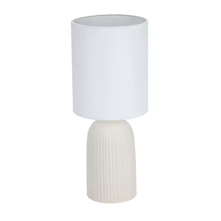Lámpara de mesa Versa Algodón Cerámica 40 W 15 x 36 cm - 1
