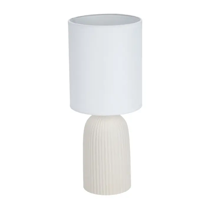 Lámpara de mesa Versa Algodón Cerámica 40 W 15 x 36 cm - 1