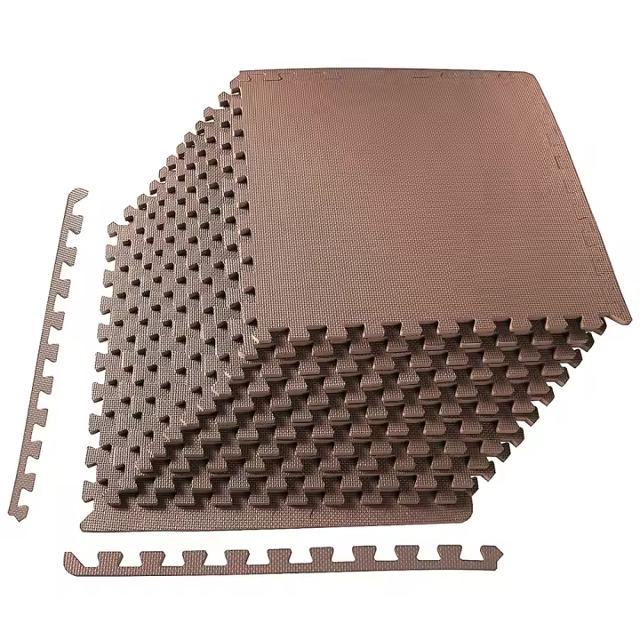 Aicasa Esterilla Fitness Puzzle para Suelos de Gimnasio, (60cm x 60cm x 1cm) con Bordes， Suelo Goma Eva Espuma para Protección - Colchoneta Ideal para Bebes, Ejercicios, yoga, Pesas Gym y Deporte Entrenamiento - 1