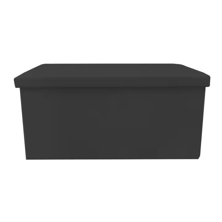 Puff Ottoman Rectangular Polipiel Plegable 76x38x38cm  Nyana Home  Gran Almacenaje  Estilo Otomano  Polipiel Resistente - 1