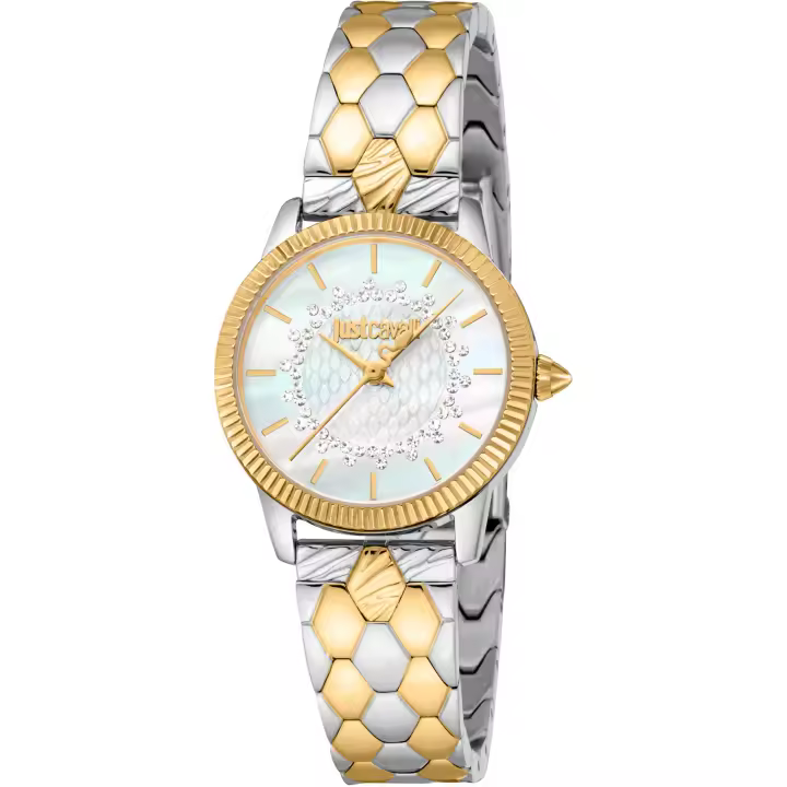 Reloj de pulsera Just Cavalli Just Cavalli Glam Chic Daydreamer - JC1L258M0265 correa color: Gris plata Oro amarillo Dial Mother of Pearl Nácar Blanco antiguo Mujer - 1