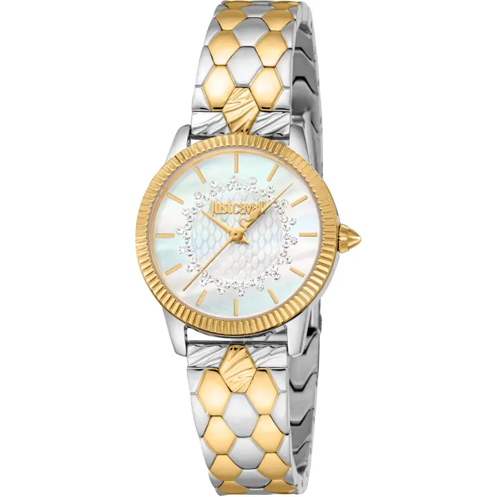 Reloj de pulsera Just Cavalli Just Cavalli Glam Chic Daydreamer - JC1L258M0265 correa color: Gris plata Oro amarillo Dial Mother of Pearl Nácar Blanco antiguo Mujer - 1